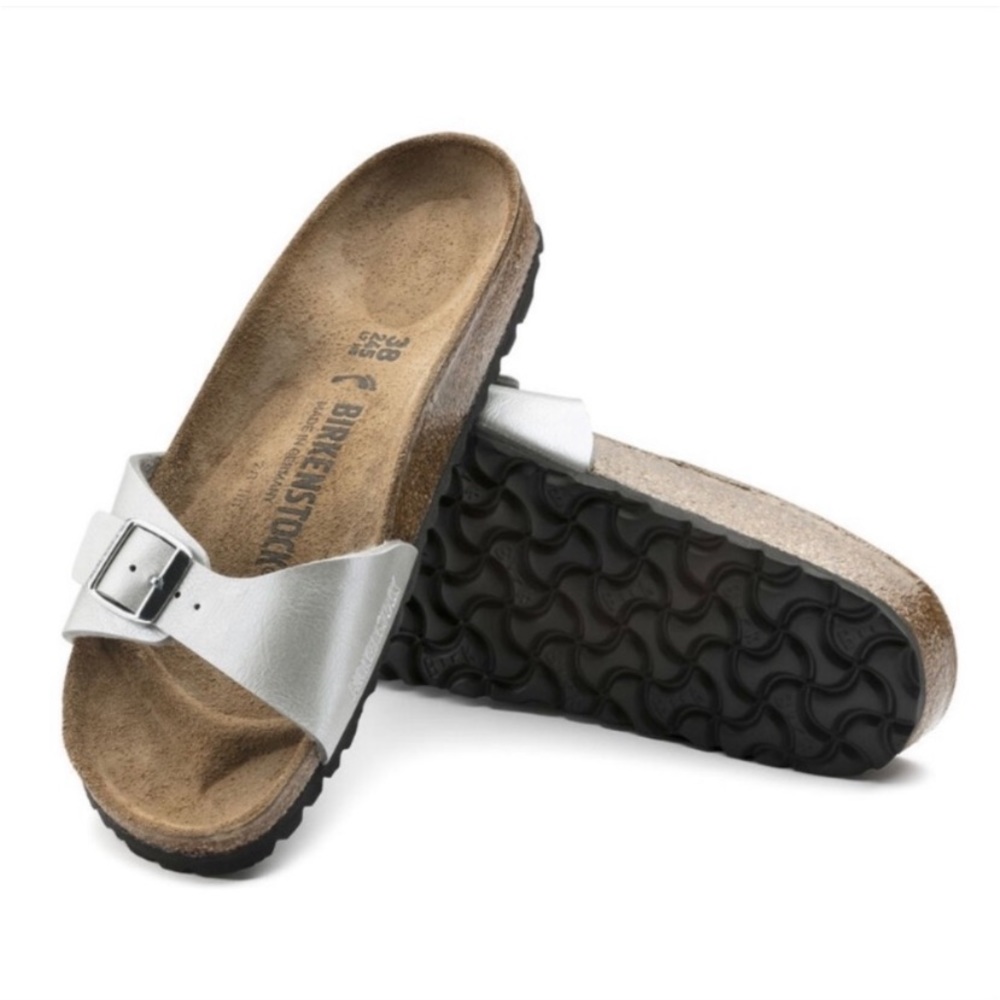 Birkenstock Women's Silver Slide Sandals